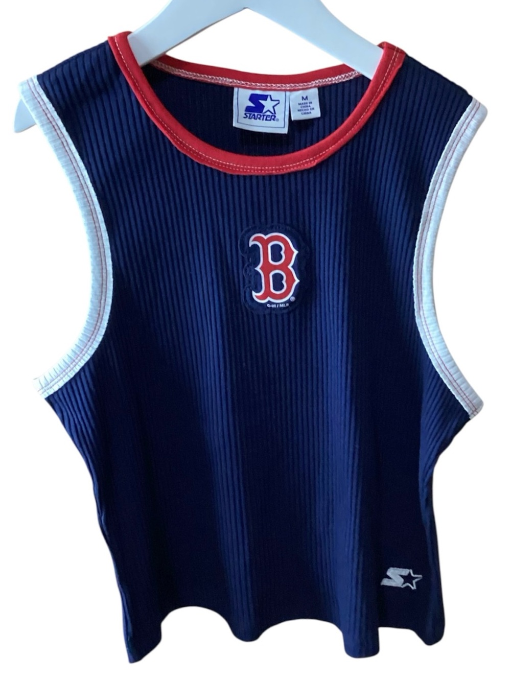 STARTER MLB G-III “Boston Red Sox” Ribbed Crop Top (NWT) (Size: Medium)
